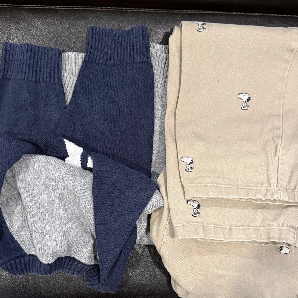 Cute Janie and Jack Matching Snoopy Sweater and Long-pants (Cotton & Size 10)